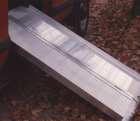 AlumiRamp AlumiLite Folding Curb Ramp - Portable, Suitcase Style, Aluminum Wheelchair Access Ramp