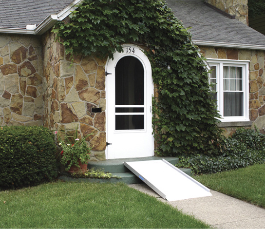 AlumiRamp AlumiLite Solid Curb Ramp - Portable, Aluminum Wheelchair Access Ramp