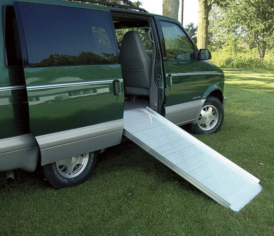 AlumiRamp AlumiLite Solid Curb Ramp - Portable, Aluminum Wheelchair Access Ramp
