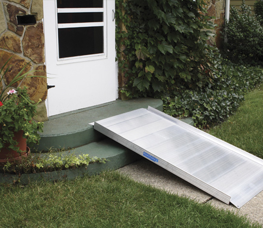 AlumiRamp AlumiLite Solid Curb Ramp - Portable, Aluminum Wheelchair Access Ramp