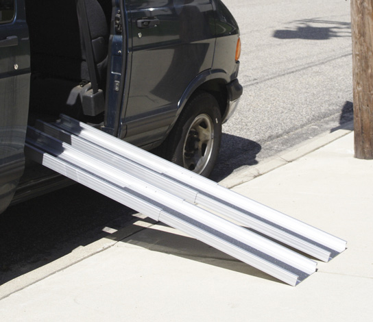 AlumiRamp Telescopic Channel Ramp - Portable, Aluminum Wheelchair Access Ramp